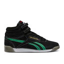 リーボック Reebok 【 Wmns Freestyle High 'Human Rights Now! - Black Green' Women Core Black/Glen Green/Vector Red 】 フリースタイル ハイ 黒色 ブラック 靴 レディース靴 スニーカー レディース コア 黒色 ブラック