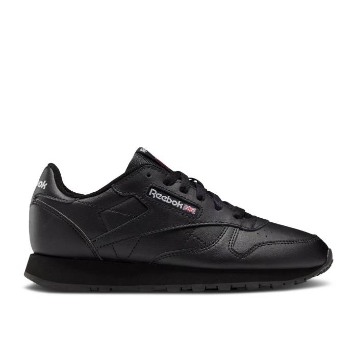 リーボック Reebok 【 Classic Leather Big Kid 'Triple Black' Youth Core Black/Core Black/Core Black 】 クラシック レザー キッズ ベビー マタニティ キッズファッション 靴 スニーカー ジュニア キッズ コア 黒色