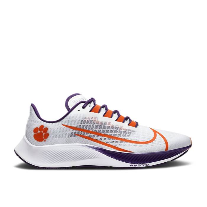 ʥ Nike  Air Zoom Pegasus 37 'Clemson' Men White/Pure Platinum/New O...