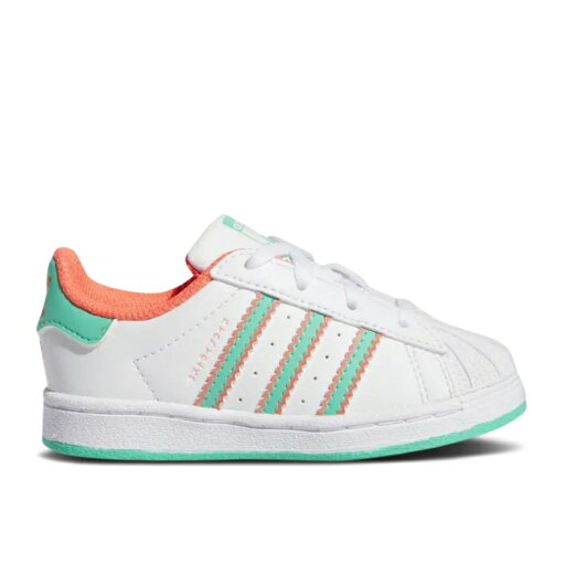 アディダス Adidas 【 Superstar I 'White Hi-Res Green' Infant Cloud White/Hi-Res Green/Turbo 】 Superstar スーパースター キッズ ベビー マタニティ ベビーファッション 靴 スニーカー ベビー 白色 ホワイト green
