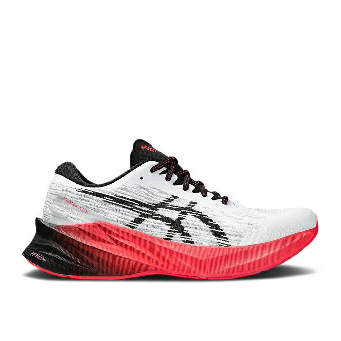 アシックス Asics 【 Novablast 3 Wide 'White Black Electric Red' Men White/Black 】 黒色 ブ...
