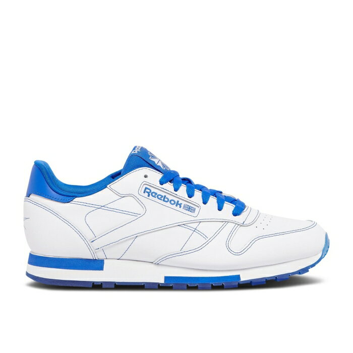 リーボック Reebok 【 Classic Leather 'White Court Blue' Men Footwear White/Footwear White/Court Blue 】 クラシック レザー コート 靴 メンズ靴 スニーカー メンズ 白色 ホワイト コート 青色 ブルー