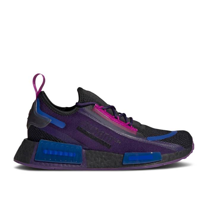 ǥ Adidas  Wmns Nmd_R1 Spectoo 'Black Dark Purple' Women Core Blac...