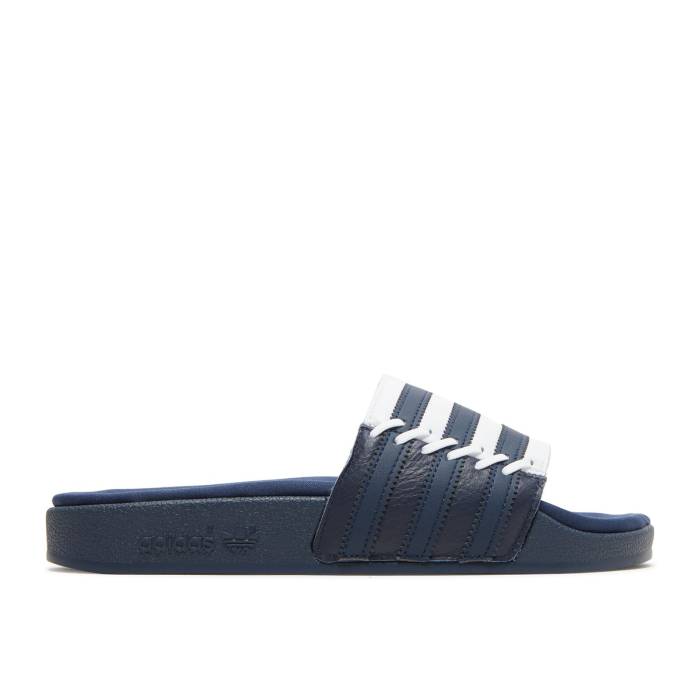 アディダス Adidas 【 Wmns Adilette Slide 'Stitched - Collegiate Navy' Women Collegiate Navy/Collegiate Navy/Cloud White 】 アディレッタ Slide サンダル 靴 レディース靴 サンダル その他 レディース 紺色 ネイビー 白