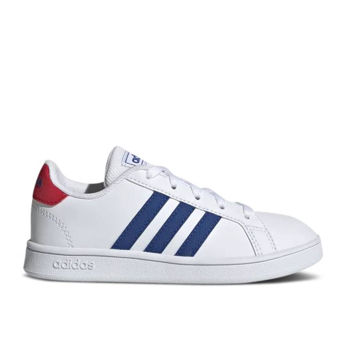 アディダス Adidas 【 Grand Court Big Kid 'White Royal Blue' Youth Cloud White/Royal Bl...