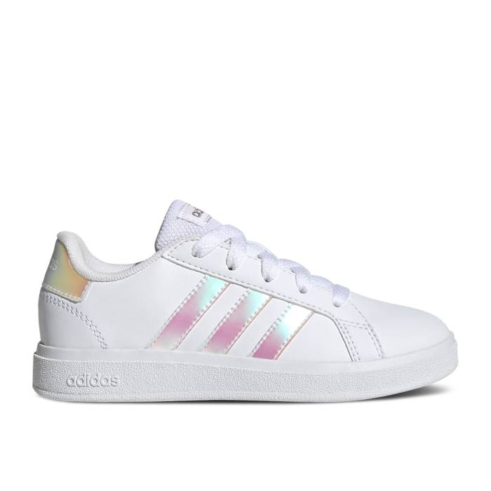 アディダス Adidas 【 Grand Court 2.0 Big Kid 'White Iridescent' Youth Cloud White/Irid...