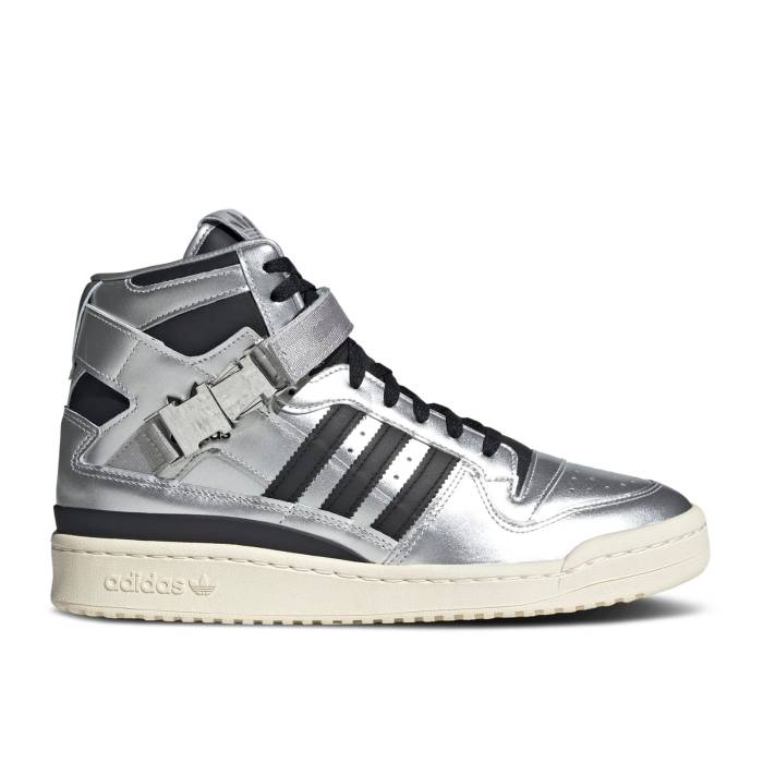 アディダス Adidas 【 Atmos X Forum 84 High 'Metallic Pack' Men Silver Metallic/Core Black/Cream White 】 フォーラム ハイ 靴 メンズ靴 スニーカー メンズ Silver 銀色・シルバー コア 黒色 ブラック クリーム 白色