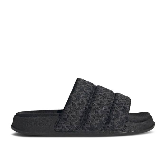 ǥ Adidas  Wmns Adilette Essential Slides 'Trefoil Monogram - Blac...