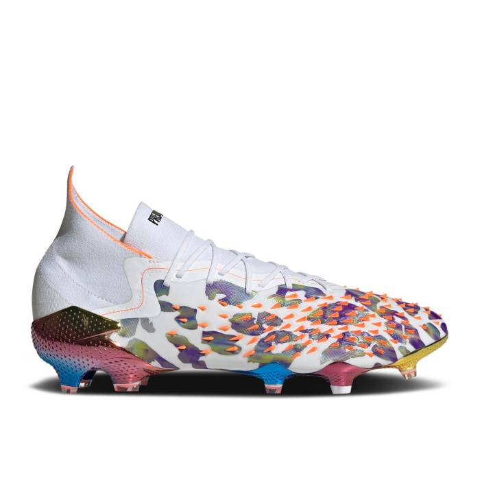 アディダス Adidas 【 Paul Pogba X Stella Mccartney X Predator Freak.1 'Demonskin - Leopard Earth Explorer' Men Cloud White/Core Black/Signal Orange 】 ポール プレデター ヒョウ柄 レオパード 靴 メンズ靴 スニーカー メンズ