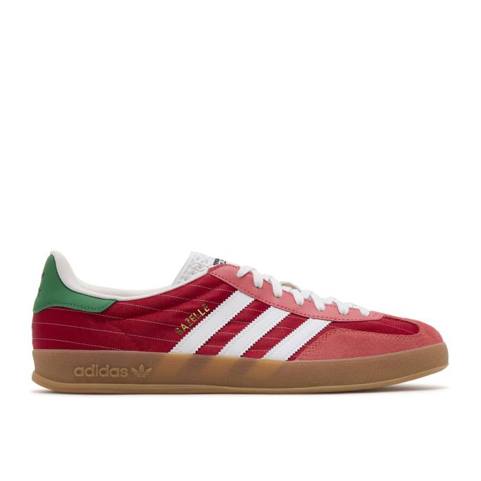 アディダス Adidas 【 Gazelle Indoor 'Olympic Pack - Red' Men Better Scarlet/Cloud White/Gum 】 ガゼル 靴 メンズ靴 スニーカー メンズ 白色 ホワイト