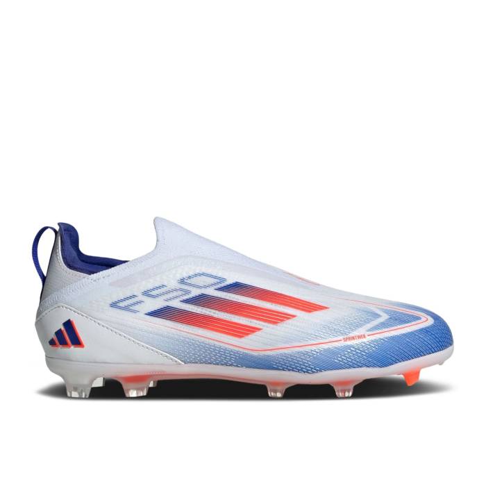 楽天スニケスアディダス Adidas 【 Adizero F50 Pro Laceless Fg J 'Advancement Pack' Youth Cloud White/Solar Red/Lucid Blue 】 アディゼロ プロ キッズ ベビー マタニティ キッズファッション 靴 スニーカー ジュニア キッズ 白色