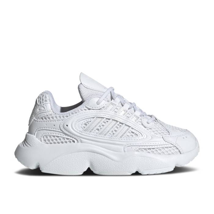 楽天スニケスアディダス Adidas 【 Ozmillen Elastic Lace C 'Cloud White' Youth Cloud White/Cloud White/Core Black 】 キッズ ベビー マタニティ キッズファッション 靴 スニーカー ジュニア キッズ 白色 ホワイト コア 黒色 ブ