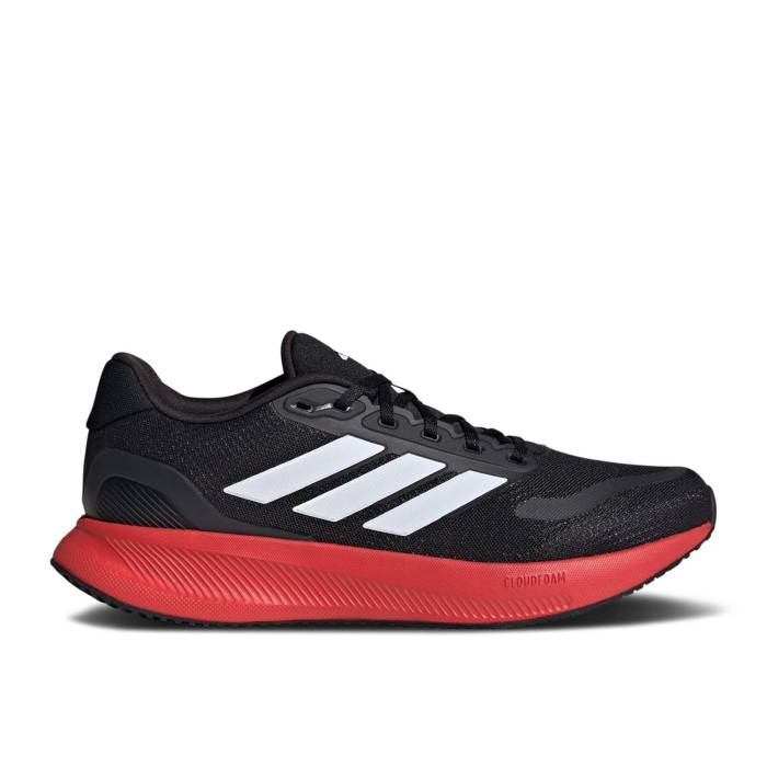 アディダス Adidas 【 Runfalcon 5 'Black White Bright Red' Men Core Black/Cloud White/Bright Red 】 白色 ホワイト 靴 メンズ靴 スニーカー メンズ コア 黒色 ブラック 白色 ホワイト Red 赤・レッド