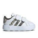アディダス Adidas 【 Grand Court 2.0 Cf I 'Olive Camo' Infant Cloud White/Olive Strata...
