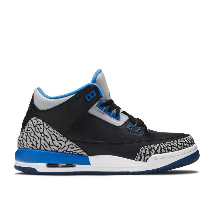 ʥ硼 Air Jordan  Jordan 3 Retro Bg 'Sport Blue' Youth Black/Sp...