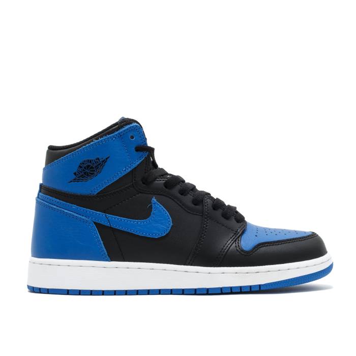楽天スニケスナイキ　エアジョーダン Air Jordan 【 Jordan 1 Retro High Og Bg 'Royal' 2017 Youth Black/Royal-White 】 レトロ ハイ キッズ ベビー マタニティ キッズファッション 靴 スニーカー ジュニア キッズ 黒色 ブラ