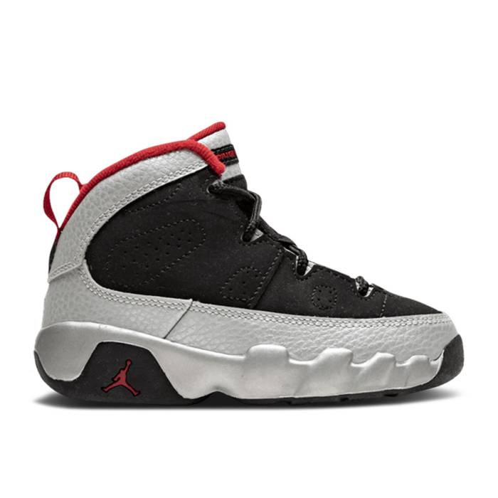 楽天スニケスナイキ　エアジョーダン Air Jordan 【 Jordan 9 Retro Td 'Johnny Kilroy' Infant Black/Metallic Platinum/Gym Red 】 レトロ キッズ ベビー マタニティ ベビーファッション 靴 スニーカー ベビー 黒色 ブラック Plati