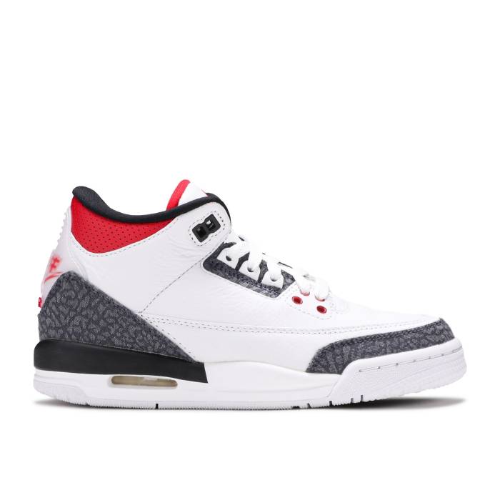楽天スニケスナイキ　エアジョーダン Air Jordan 【 Jordan 3 Se-T Gs 'Fire Red' Japan Exclusive Youth White/Fire Red/Black 】 キッズ ベビー マタニティ キッズファッション 靴 スニーカー ジュニア キッズ 白色 ホワイト フ