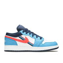 ナイキ エアジョーダン Air Jordan 【 Jordan 1 Low Gs 'Game Time' Youth White/Flash Crimson/Comet Blue 】 キッズ ベビー マタニティ キッズファッション 靴 スニーカー ジュニア キッズ 白色 ホワイト クリム(4)