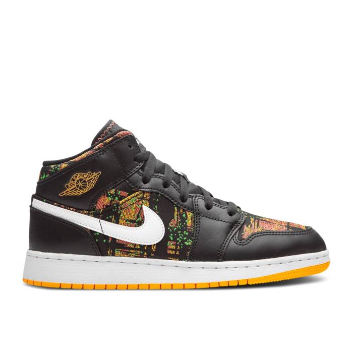 ʥ硼 Air Jordan  Jordan 1 Mid Gs 'Black Laser Orange' Youth Bl...