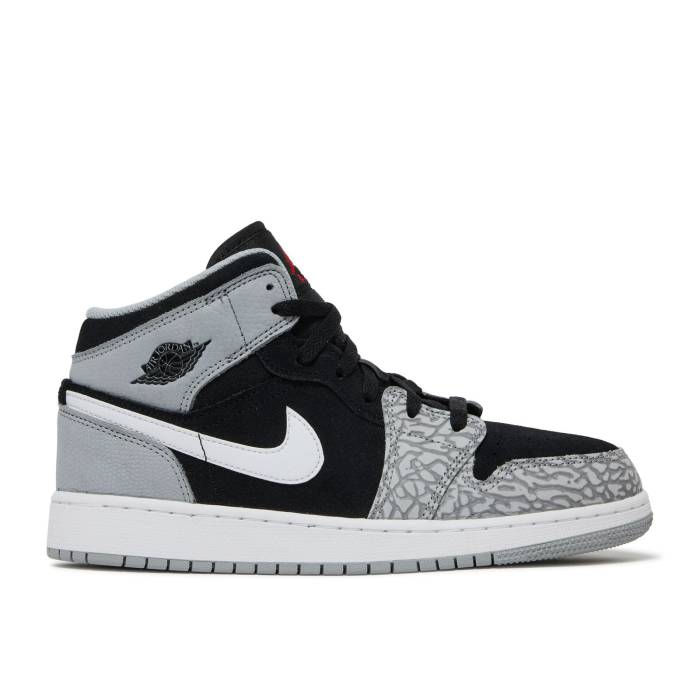 ʥ硼 Air Jordan  Jordan 1 Mid Se Gs 'Elephant Toe' Youth Black...