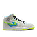 エアジョーダン Air Jordan 【 Jordan 1 Mid Se Ps 'Warped Swoosh' Youth 】 ミッド キッズ ベビー マタニティ キッズファッション 靴 スニーカー ジュニア キッズ(4)