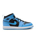 エアジョーダン Air Jordan 【 Jordan 1 Mid Ps 'University Blue Black' Youth 】 ミッド 青色 ブルー キッズ ベビー マタニティ キッズファッション 靴 スニーカー ジュニア キッズ(4)