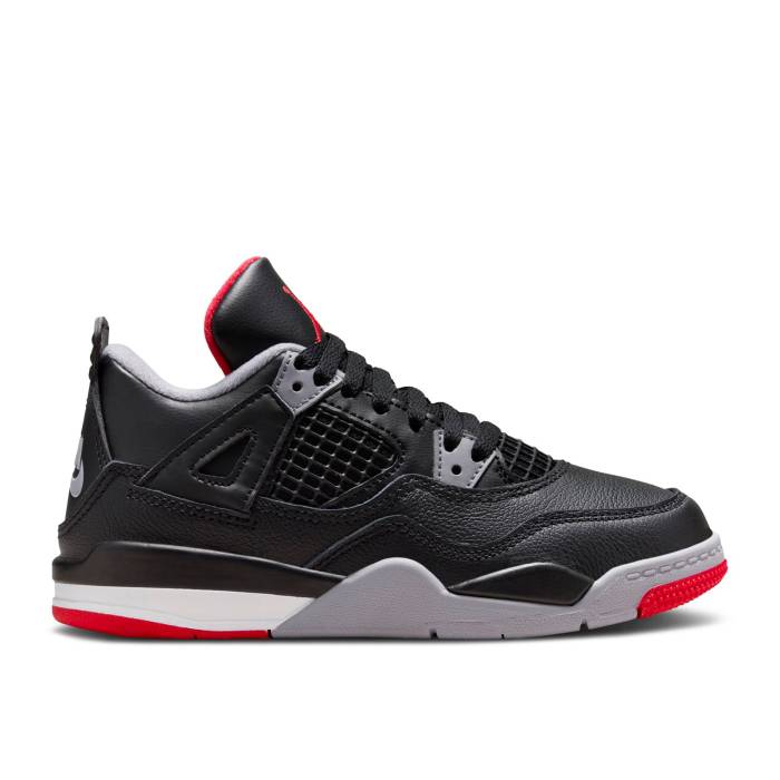 ʥ硼 Air Jordan  Jordan 4 Retro Ps 'Bred Reimagined' Youth Bla...