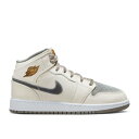 ナイキ エアジョーダン Air Jordan 【 Jordan 1 Mid Se Gs 'Pewter Velvet Toe' Youth Sail/Metal...