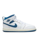 ナイキ エアジョーダン Air Jordan 【 Jordan 1 Mid Se Ps 'Industrial Blue' Youth White/Sail/I...