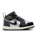 ナイキ エアジョーダン Air Jordan 【 Jordan 1 Mid Se Td 'Black Metallic Silver' Infant Black...