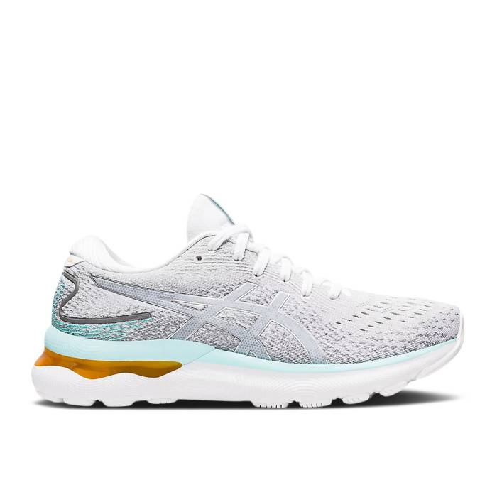 å Asics  Wmns Gel Nimbus 24 'White Pure Silver' Women White/Pure Silver  ԥ奢  ǥ ˡ ǥ  ۥ磻 ԥ奢 Silver 俧С