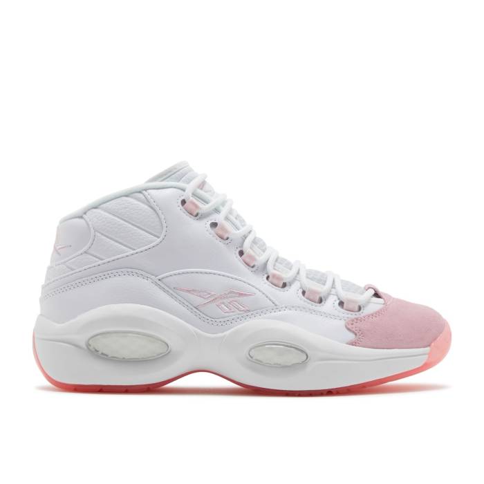 リーボック Reebok 【 Question Mid 'Pink Toe' Men Footwear White/Pink Glow/Porcelain Pink 】 Question クエスチョン ミッド 靴 メンズ靴 スニーカー メンズ 白色 ホワイト pink ピンク
