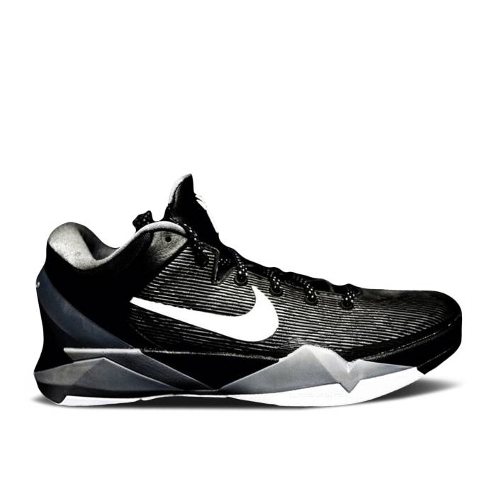 ʥ Nike  Zoom Kobe 7 System 'Black Wolf Grey' Men Black/White-Wolf Grey-Clear ...