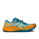 アシックス Asics 【 Fuji Lite 5 'Teal Blue Orange' Men Teal Blue/Cool Matcha 】 ライト 青色 ブルー 靴 メンズ靴 スニーカー メンズ 青色 ブルー クール