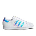 アディダス Adidas 【 Wmns Superstar 'White Iridescent' Women Cloud White/Gold Metallic/Core Black 】 Superstar スーパースター 靴 レディース靴 スニーカー レディース 白色 ホワイト ゴールド コア 黒色 ブラック(4)