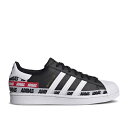 アディダス Adidas 【 Superstar 'Wordmark Heel Stripe - Core Black' Men Core Black/Cloud White/Gold Metallic 】 Superstar スーパースター ヒール Stripe ストライプ コア 靴 メンズ靴 スニーカー メンズ コア 黒色 ブラ