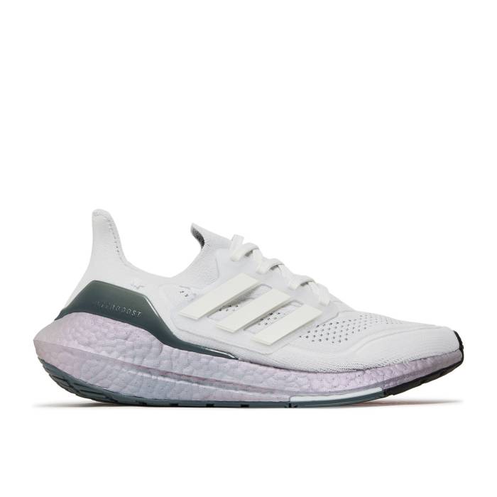 ǥ Adidas  Ultraboost 21 J 'Crystal White Silver' Youth Crystal Wh...
