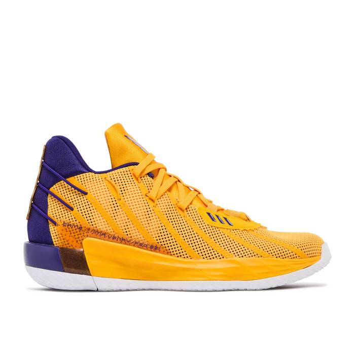 アディダス Adidas 【 Dame 7 'Washington Huskies - Reverse Retro' Men Team College Gold/Team College Purple/Footwear White 】 ハスキー リベンジ 靴 メンズ靴 スニーカー メンズ Team チーム カレッジ ゴールド Purple 紫・
