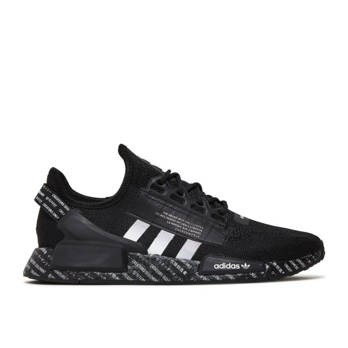 アディダス Adidas 【 Nmd_R1 V2 'Script - Black' Men Core Black/Cloud White/Core Black 】 靴 メンズ靴 スニーカー メンズ コア 黒色 ブラック 白色 ホワイト