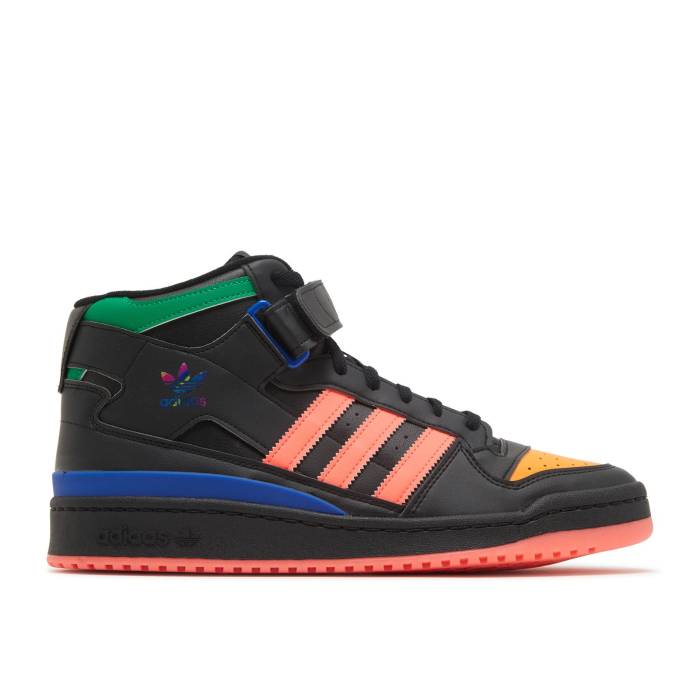 アディダス Adidas 【 Forum Mid 'Black Multi' Men Core Black/Core Black/Bold Blue 】 フォーラム ミッド 靴 メンズ靴 スニーカー メンズ コア 黒色 ブラック 青色 ブルー