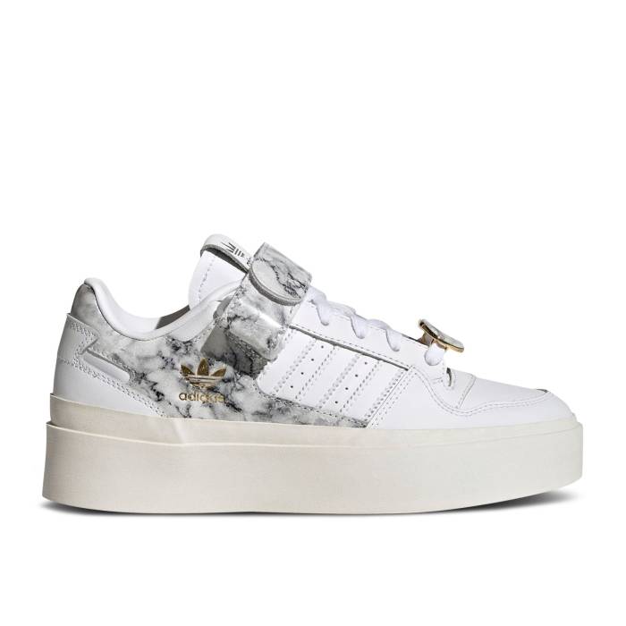 楽天スニケスアディダス Adidas 【 Wmns Forum Bonega 'Marbled' Women Cloud White/Cloud White/Gold Metallic 】 フォーラム 靴 レディース靴 スニーカー レディース 白色 ホワイト ゴールド