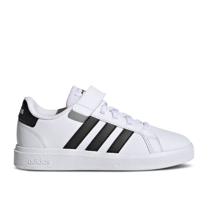 アディダス Adidas 【 Grand Court 2.0 Little Kid 'White Black' Youth Cloud White/Core B...
