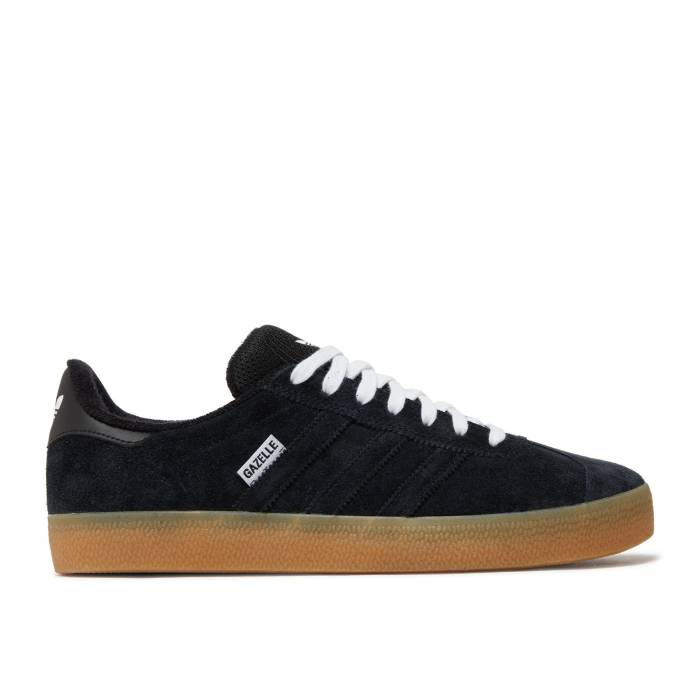 アディダス Adidas 【 Gazelle Adv 'Black Gum' Men Core Black/Cloud White/Blue Bird 】 ガゼル 靴 メンズ靴 スニーカー メンズ コア 黒色 ブラック 白色 ホワイト 青色 ブルー