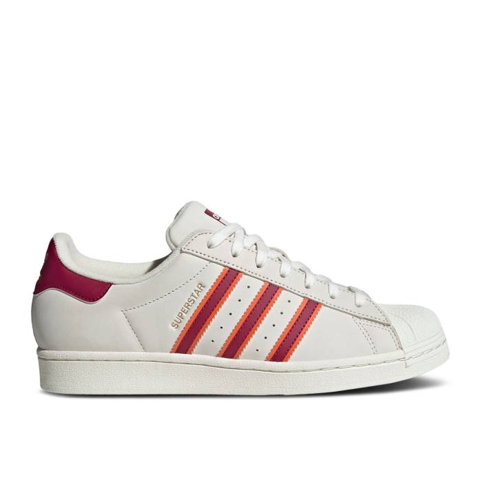 アディダス Adidas 【 Superstar 'White Legacy Burgundy' Men Cloud White/Legacy Burgundy...