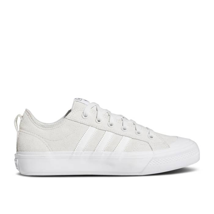 アディダス Adidas 【 Nizza Low Adv 'Crystal White' Men Crystal White/Cloud White/Cloud White 】 靴 メンズ靴 スニーカー メンズ 白色 ホワイト
