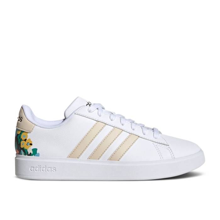 ǥ Adidas  Wmns Grand Court Cloudfoam 'Floral Heel' Women Cloud Wh...