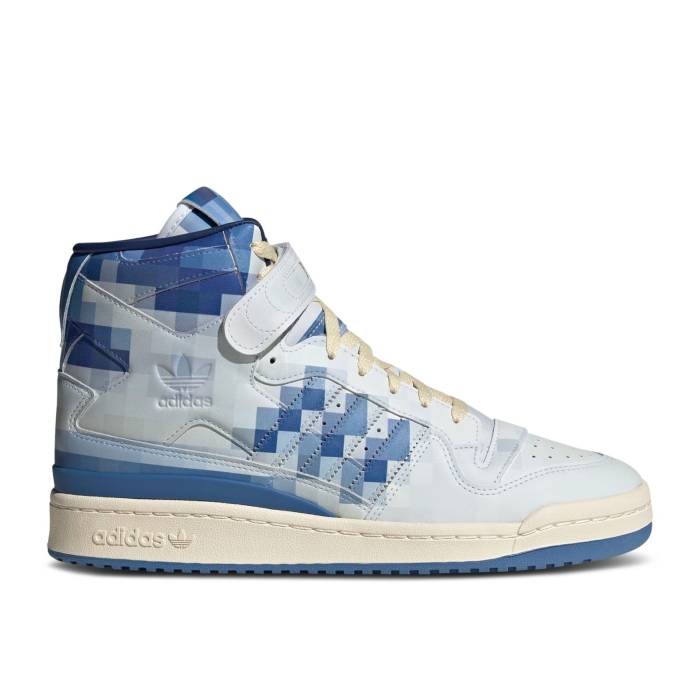 アディダス Adidas 【 Forum 84 High 'Closer Look' Men Off White/Trace Royal/Cloud White 】 フォーラム ハイ 靴 メンズ靴 スニーカー メンズ 白色 ホワイト