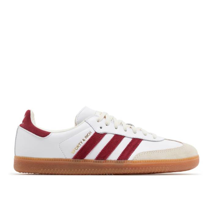 楽天スニケスアディダス Adidas 【 Sporty & Rich X Samba Og 'White Core Burgundy' Men Footwear White/Core Burgundy/Cloud White 】 サンバ コア 靴 メンズ靴 スニーカー メンズ 白色 ホワイト コア ワイン色・バーガンディー