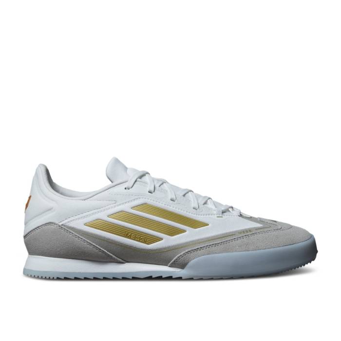 アディダス Adidas 【 Messi Adizero F50 Freestyle 'Triunfo Dorado' Men Cloud White/Gold Metallic/Grey Two 】 アディゼロ フリースタイル 靴 メンズ靴 スニーカー メンズ 白色 ホワイト ゴールド 灰色 グレー